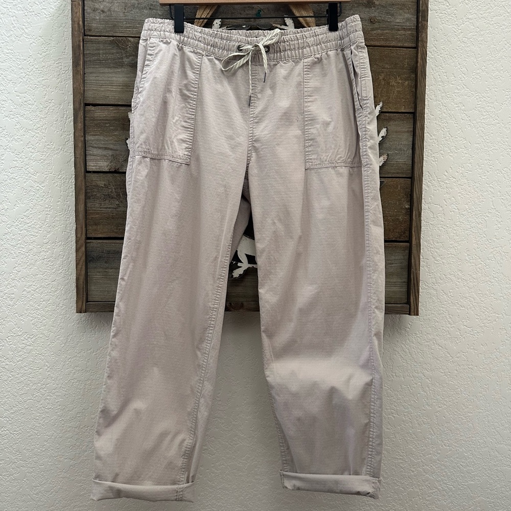 Vuori Ripstop Casual blush Tan athletic Pants ladies Large FLAW